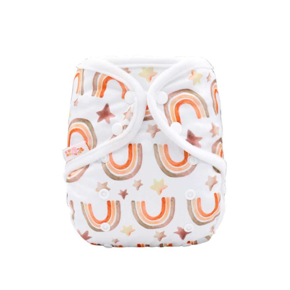Diaper Cover - Cloth Cute Rainbow Print  Baby Gift Accessory