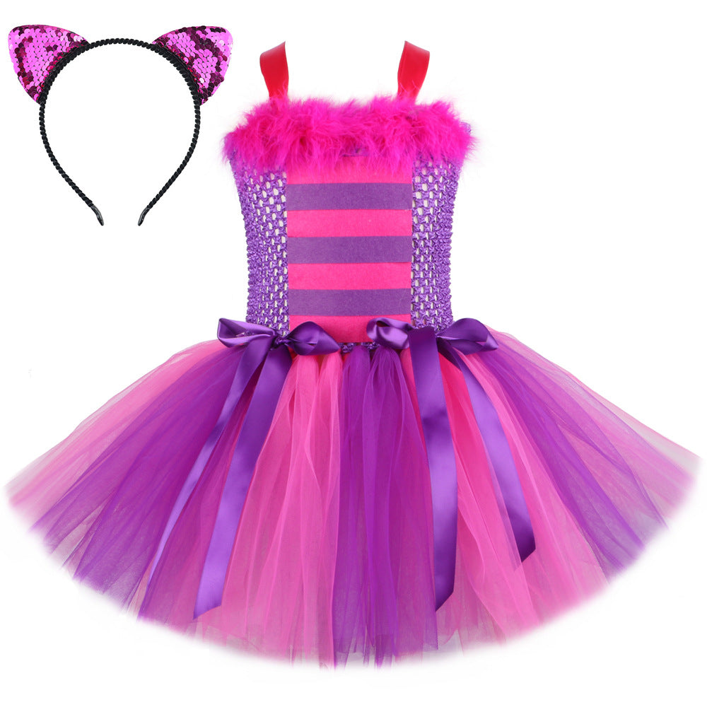 Children's Mesh Pettiskirt Holiday Dress