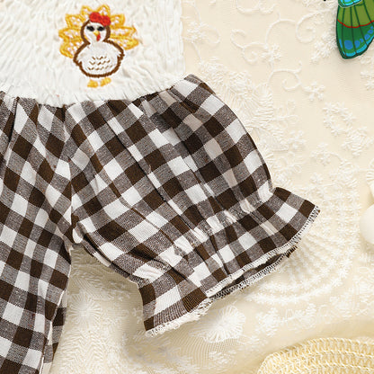Infant Baby Thanksgiving Printed Dress