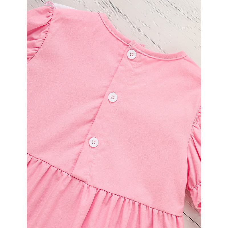 Toddler Spring Smocked Dress With Tulip Embroidery