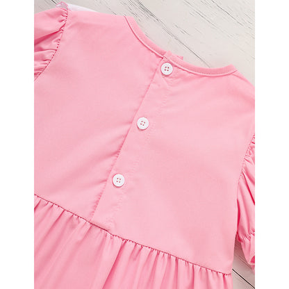 Toddler Spring Smocked Dress With Tulip Embroidery
