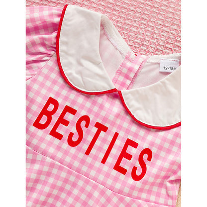 Baby Pink Besties Dress With Headband Set