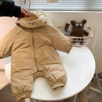 Infant Snowsuit Cozy & Warm Bear Wears Jumpsuit For Winter