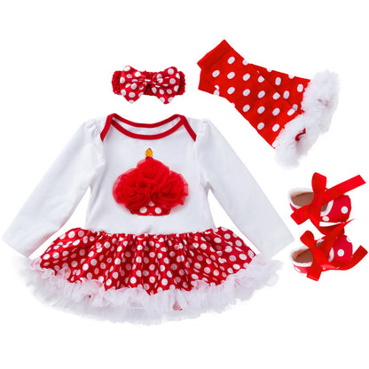 Baby Polka Holiday Dress Set