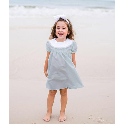 Toddler Smocked Lace Crew Neck Dress