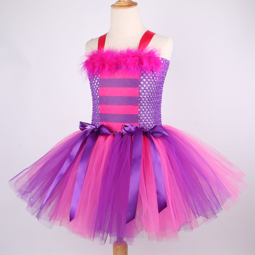 Children's Mesh Pettiskirt Holiday Dress