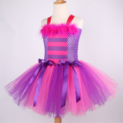 Children's Mesh Pettiskirt Holiday Dress