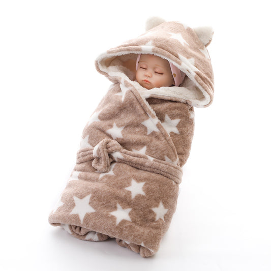 Printed Baby Swaddle Thickened Unisex (80x80cm)