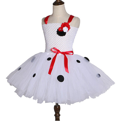 Children's White Polka Holiday Dress