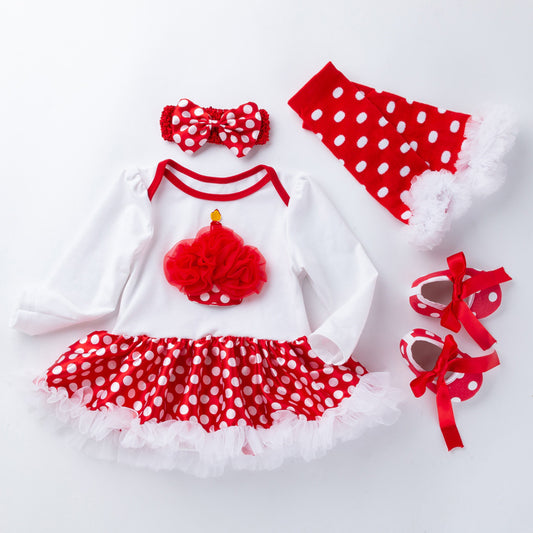 Baby Polka Holiday Dress Set