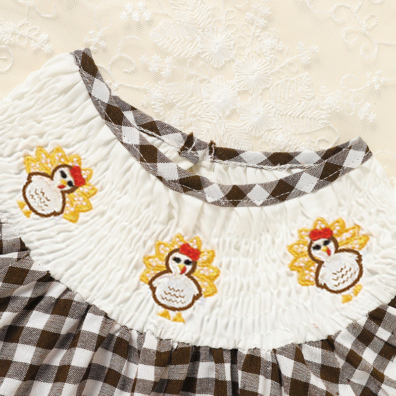 Infant Baby Thanksgiving Printed Dress