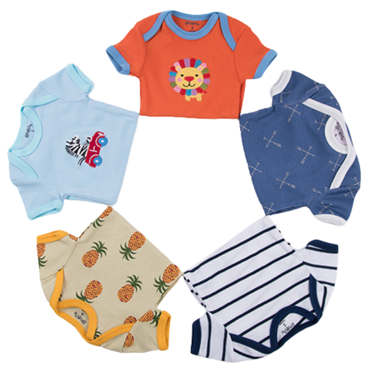 Newborn Cotton Romper Set (5pcs)
