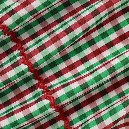 Toddler Embroidered Plaid Casual Christmas Dress