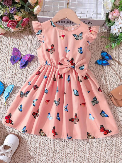 Embroidered Flowers Holiday Party Dress Girl