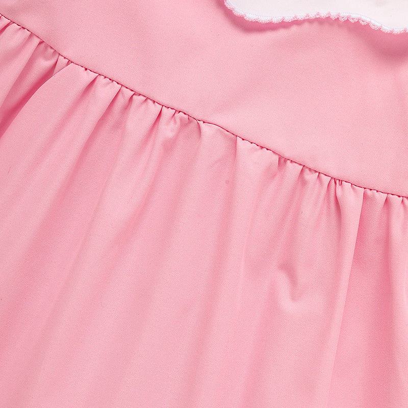 Toddler Spring Smocked Dress With Tulip Embroidery