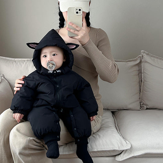 Infant Snowsuit Cozy & Warm Bear Wears Jumpsuit For Winter