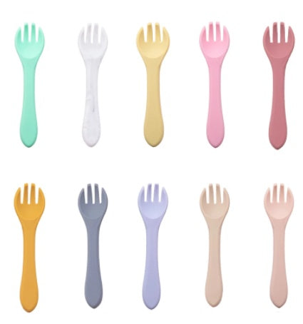 Food Grade Baby Feeding Tableware Silicone Fork