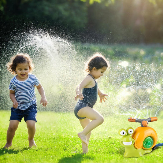 2 In 1 Snail Water Sprinkler Baseball Toy With 2 Sprinkler Nozzles 360 Degree Rotating Spray Baseball Sprinkler Summer Water Toy For 4-8Years Old Boys Girls Pool Garden Lawn