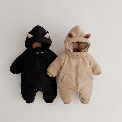 Infant Snowsuit Cozy & Warm Bear Wears Jumpsuit For Winter