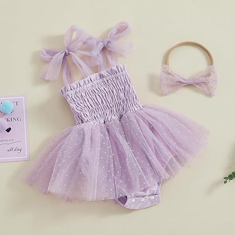 Baby Mesh Princess Dress with Headband Set