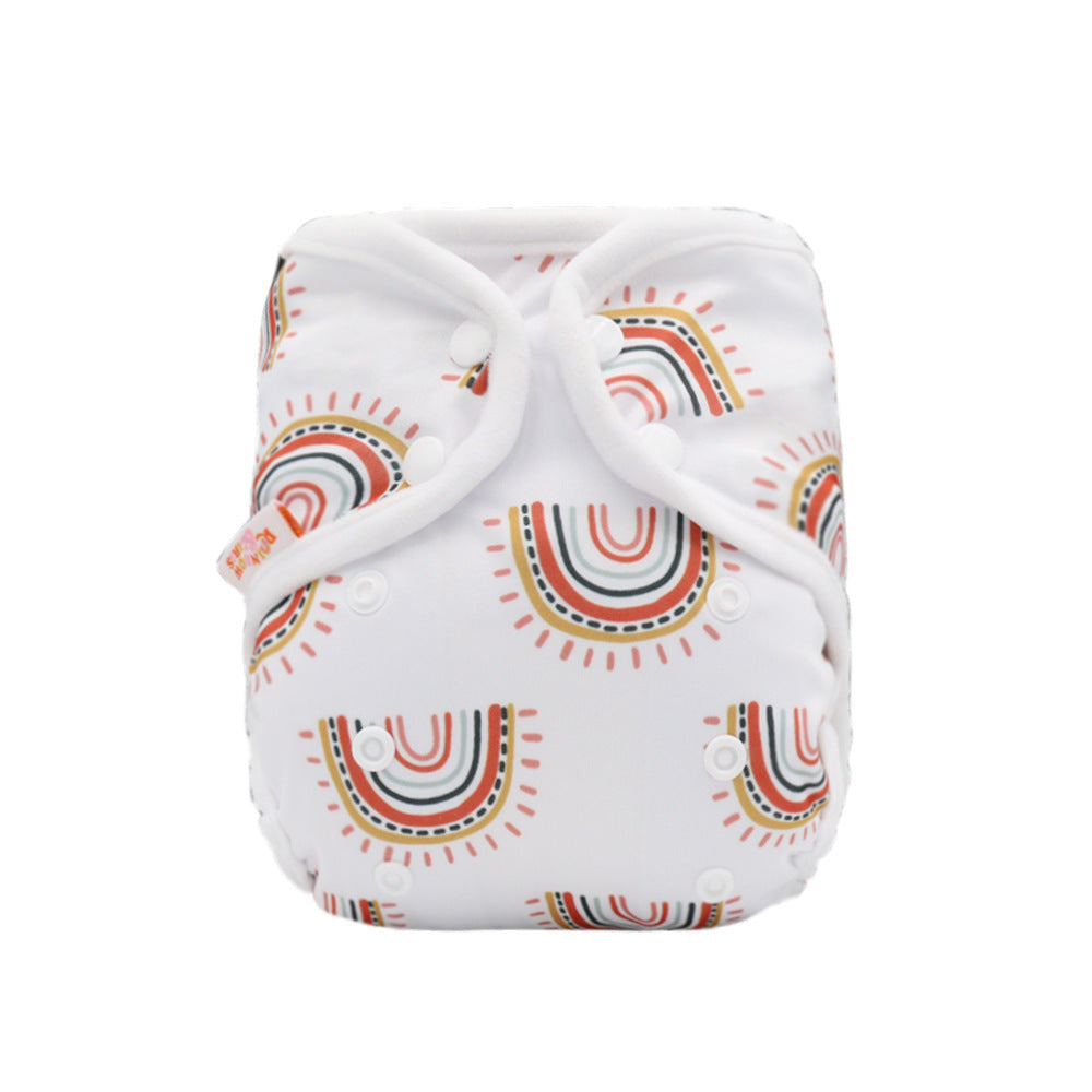 Diaper Cover - Cloth Cute Rainbow Print  Baby Gift Accessory