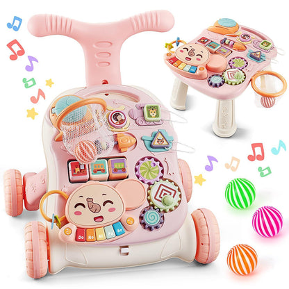 Learning Walker Push Music Toddler Walk Assistance 3 in 1