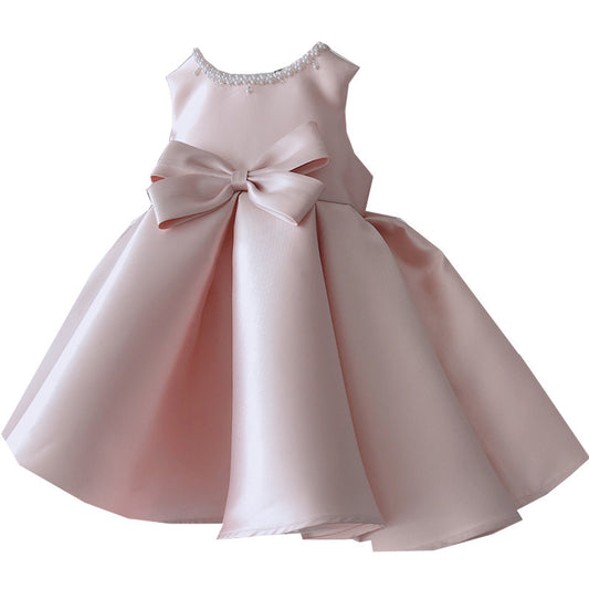 Baby Girl Textured Holiday Pink Dress