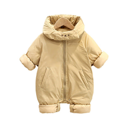 Infant Snowsuit Cozy & Warm Bear Wears Jumpsuit For Winter