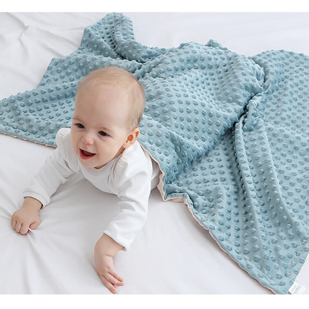 Baby Blanket With Dotted Backing